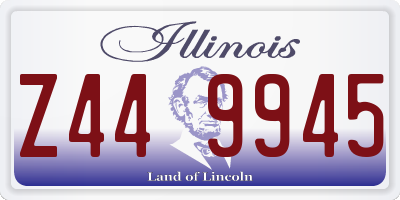 IL license plate Z449945