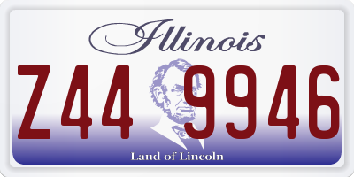 IL license plate Z449946