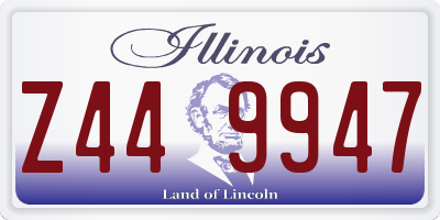 IL license plate Z449947
