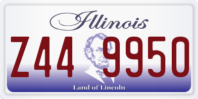 IL license plate Z449950