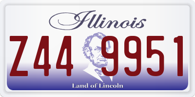IL license plate Z449951