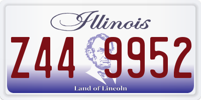 IL license plate Z449952
