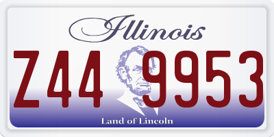 IL license plate Z449953