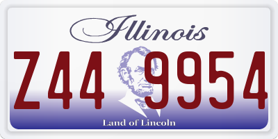 IL license plate Z449954