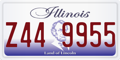 IL license plate Z449955