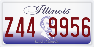 IL license plate Z449956