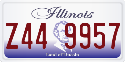 IL license plate Z449957