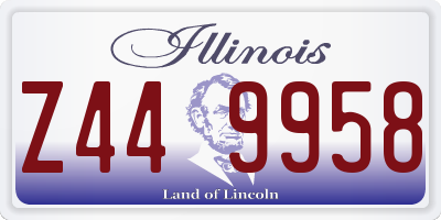 IL license plate Z449958