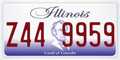 IL license plate Z449959
