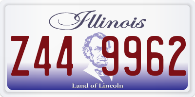IL license plate Z449962