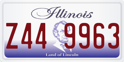 IL license plate Z449963