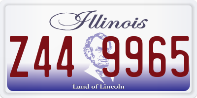 IL license plate Z449965