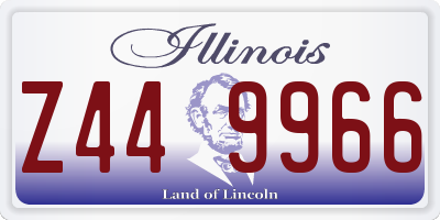 IL license plate Z449966