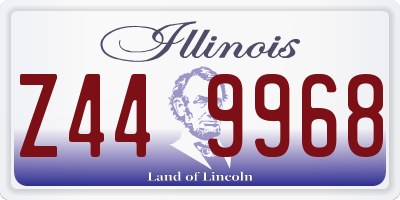 IL license plate Z449968