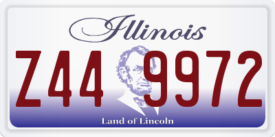 IL license plate Z449972
