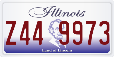 IL license plate Z449973