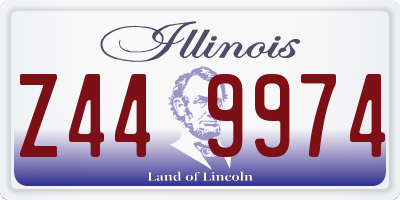 IL license plate Z449974