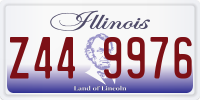 IL license plate Z449976