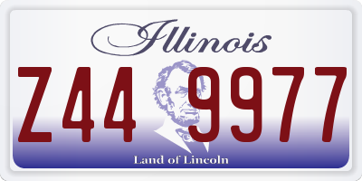 IL license plate Z449977