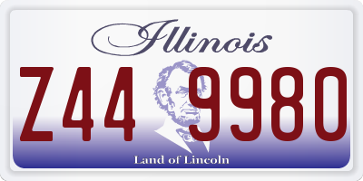 IL license plate Z449980