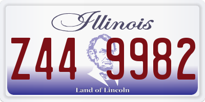 IL license plate Z449982