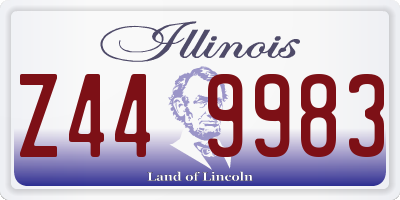 IL license plate Z449983