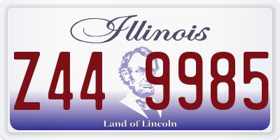 IL license plate Z449985