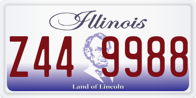 IL license plate Z449988