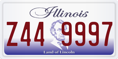 IL license plate Z449997