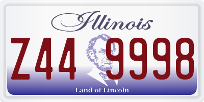 IL license plate Z449998