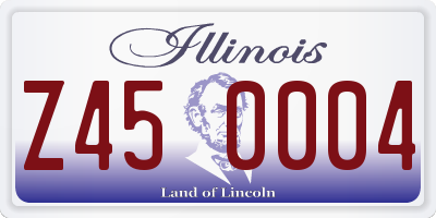 IL license plate Z450004