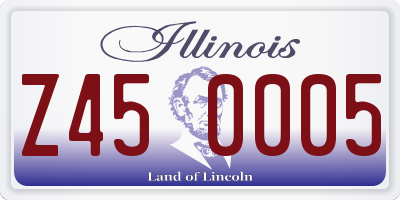 IL license plate Z450005