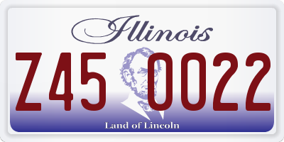 IL license plate Z450022