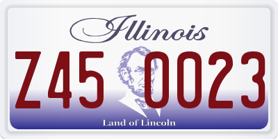 IL license plate Z450023