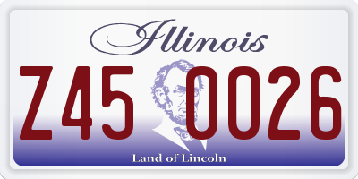 IL license plate Z450026