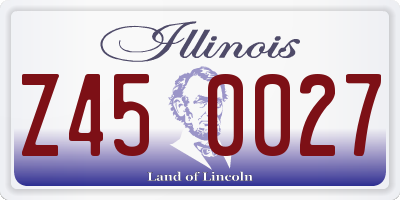 IL license plate Z450027