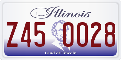 IL license plate Z450028