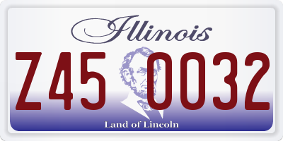 IL license plate Z450032