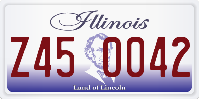 IL license plate Z450042