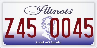 IL license plate Z450045