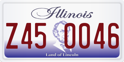 IL license plate Z450046