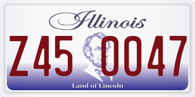IL license plate Z450047