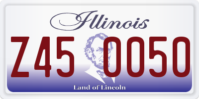 IL license plate Z450050