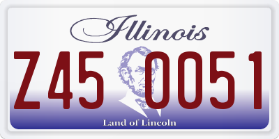 IL license plate Z450051