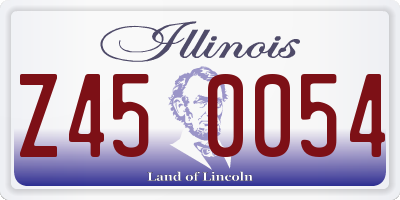 IL license plate Z450054