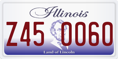 IL license plate Z450060