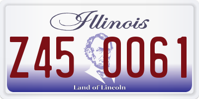 IL license plate Z450061