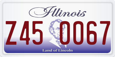 IL license plate Z450067