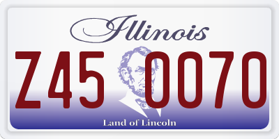 IL license plate Z450070