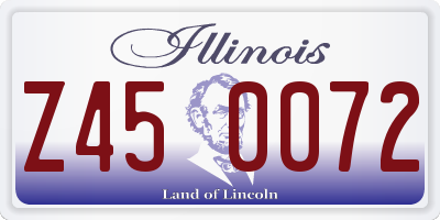 IL license plate Z450072